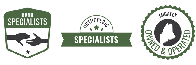 Hand specialists, orthopedic specialists, and locally owned and operated badges